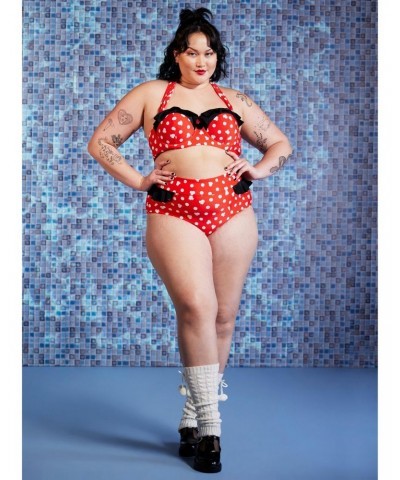 Disney Minnie Mouse Ruffled High-Waisted Swim Bottoms Plus Size $4.96 Bottoms