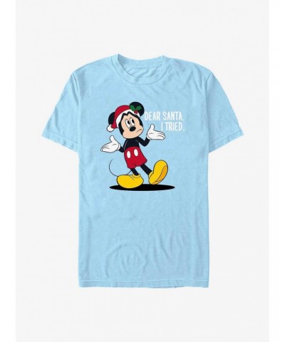 Disney Mickey Mouse Santa I Tried T-Shirt $8.60 T-Shirts