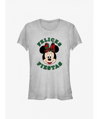 Disney Minnie Mouse Felices Fiestas Happy Holidays in Spanish Girls T-Shirt $7.17 T-Shirts