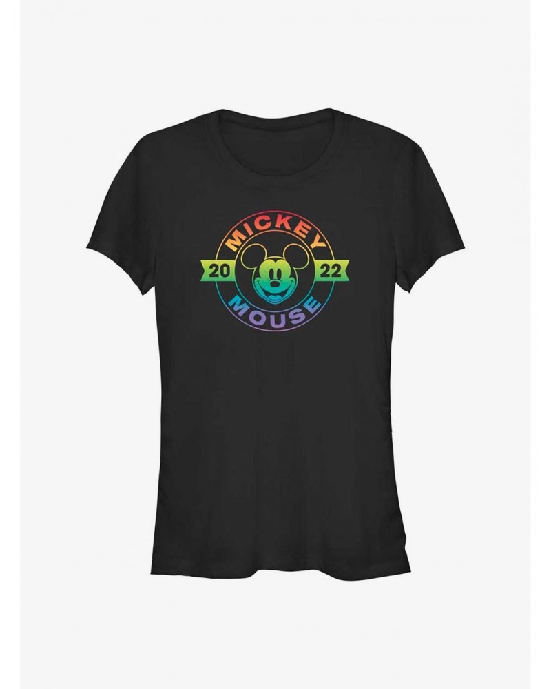 Disney Mickey Mouse Mickey Badge Pride T-Shirt $7.17 T-Shirts