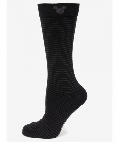 Disney Mickey Mouse Silhouette Stripe Black Men's Socks $5.97 Socks