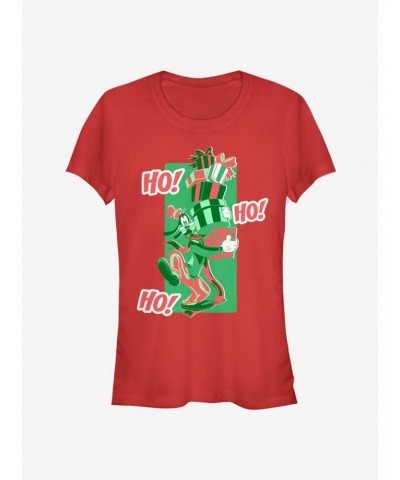 Disney Goofy Ho! Ho! Ho! Holiday Classic Girls T-Shirt $7.77 T-Shirts