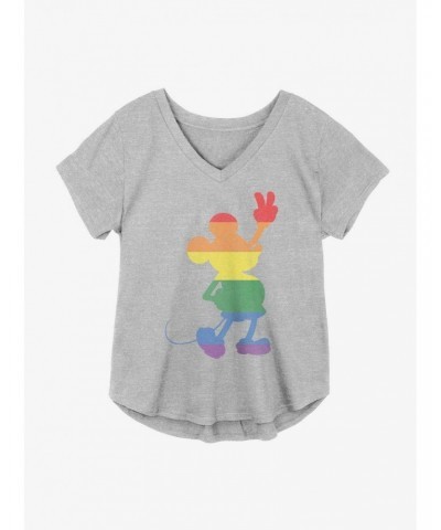 Disney Mickey Mouse Pride Love Is Love Girls Plus Size T-Shirt $9.94 T-Shirts