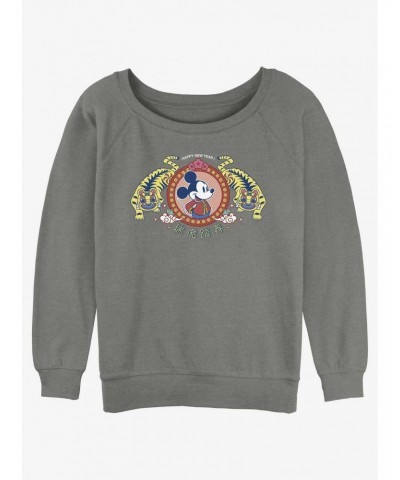 Disney Mickey Mouse Tiger King Girls Slouchy Sweatshirt $14.76 Sweatshirts