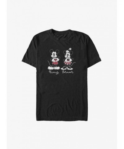 Disney Mickey Mouse Always Forever Mickey and Minnie Big & Tall T-Shirt $9.81 T-Shirts