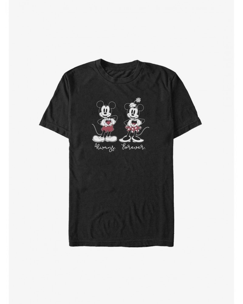 Disney Mickey Mouse Always Forever Mickey and Minnie Big & Tall T-Shirt $9.81 T-Shirts