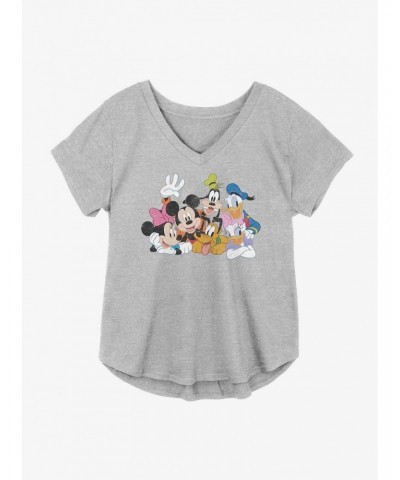 Disney Mickey Mouse Group Girls Plus Size T-Shirt $9.02 T-Shirts