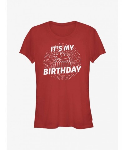 Disney Mickey Mouse Birthday Cupcake Girls T-Shirt $9.36 T-Shirts