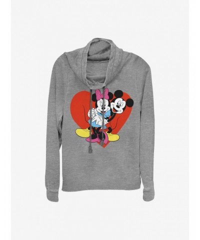 Disney Mickey Mouse Be Mine Cowlneck Long-Sleeve Girls Top $11.49 Tops