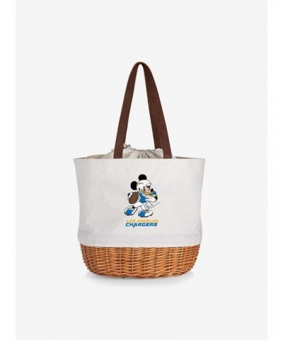 Disney Mickey Mouse NFL Los Angeles Chargers Canvas Willow Basket Tote $20.77 Totes