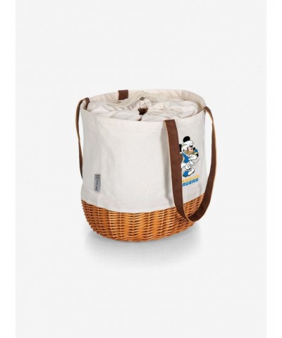 Disney Mickey Mouse NFL Los Angeles Chargers Canvas Willow Basket Tote $20.77 Totes