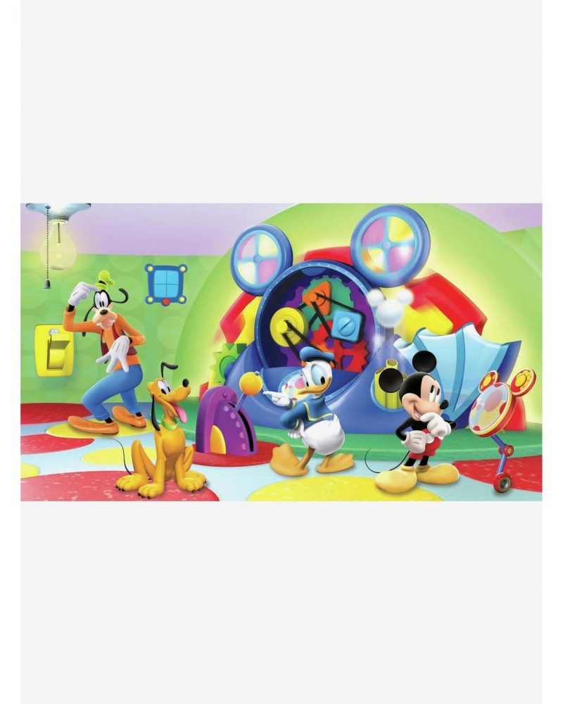 Disney Mickey & Friends Clubhouse Capers Chair Rail Prepasted Mural $48.87 Murals