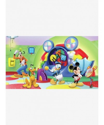 Disney Mickey & Friends Clubhouse Capers Chair Rail Prepasted Mural $48.87 Murals