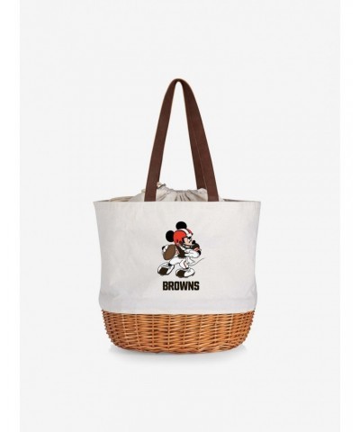 Disney Mickey Mouse NFL Cleveland Browns Canvas Willow Basket Tote $25.96 Totes