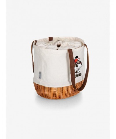 Disney Mickey Mouse NFL Cleveland Browns Canvas Willow Basket Tote $25.96 Totes