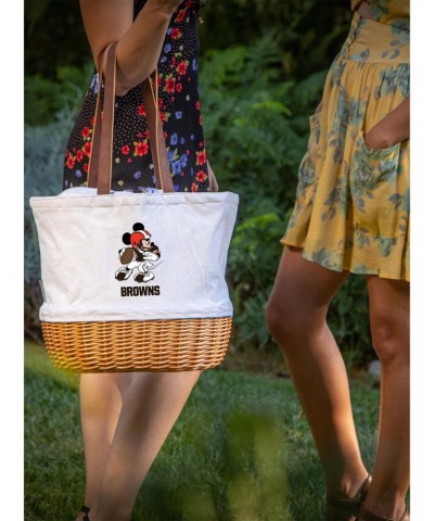 Disney Mickey Mouse NFL Cleveland Browns Canvas Willow Basket Tote $25.96 Totes