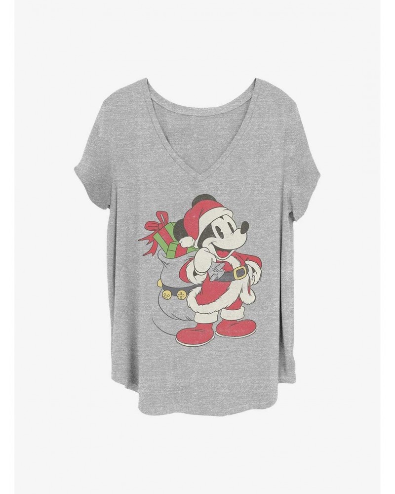 Disney Mickey Mouse Santa Mickey Girls T-Shirt Plus Size $7.17 T-Shirts