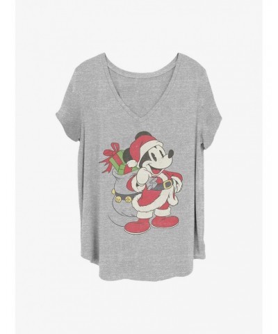 Disney Mickey Mouse Santa Mickey Girls T-Shirt Plus Size $7.17 T-Shirts