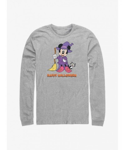 Disney Minnie Mouse Happy Halloween Witch Long-Sleeve T-Shirt $9.48 T-Shirts