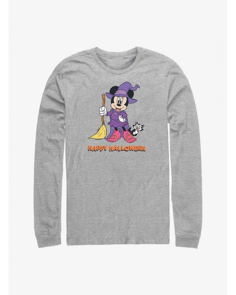 Disney Minnie Mouse Happy Halloween Witch Long-Sleeve T-Shirt $9.48 T-Shirts