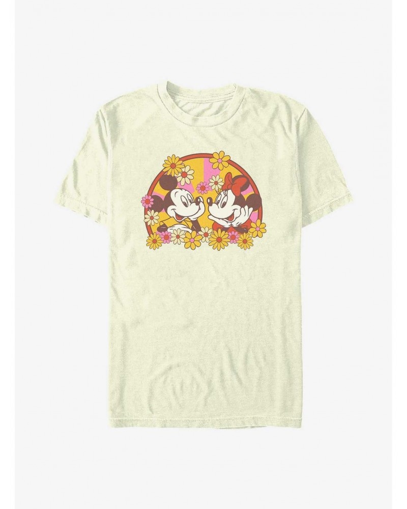 Disney Mickey Mouse Mickey & Minnie Love Bloom T-Shirt $8.22 T-Shirts