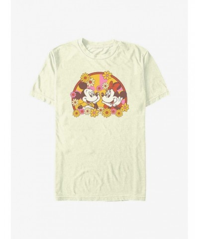 Disney Mickey Mouse Mickey & Minnie Love Bloom T-Shirt $8.22 T-Shirts