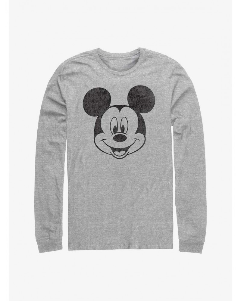 Disney Mickey Mouse Face Long-Sleeve T-Shirt $10.00 T-Shirts