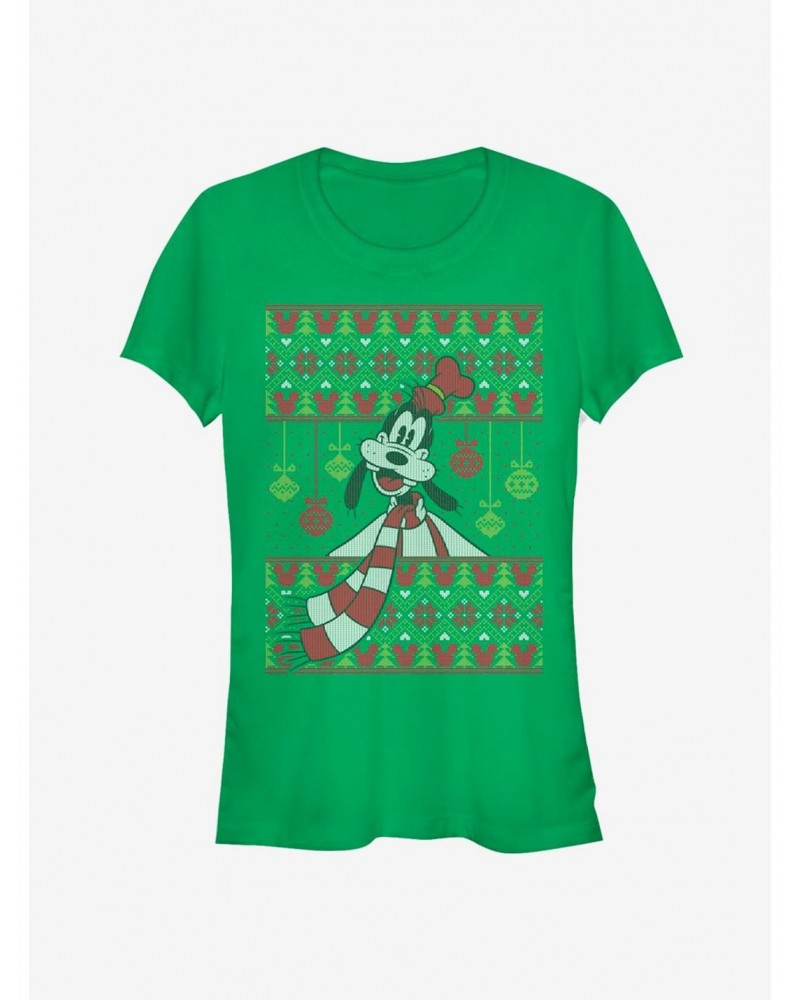 Disney Goofy Ornament Holiday Sweater Classic Girls T-Shirt $8.17 T-Shirts