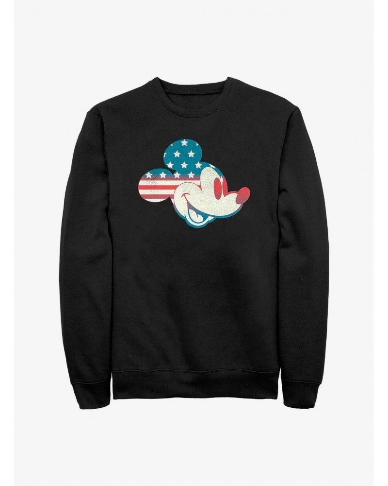 Disney Mickey Mouse Americana Flag Fill Sweatshirt $9.74 Sweatshirts