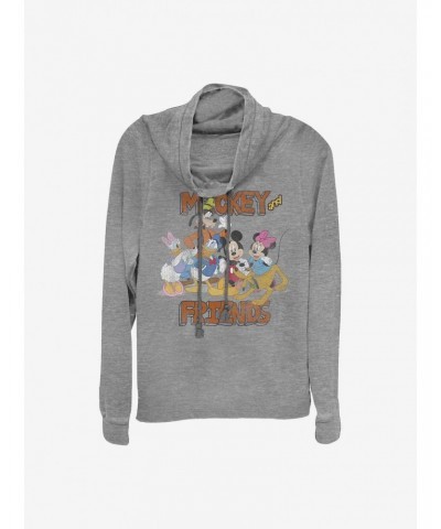 Disney Mickey Mouse And Friends Besties Cowlneck Long-Sleeve Girls Top $13.65 Tops