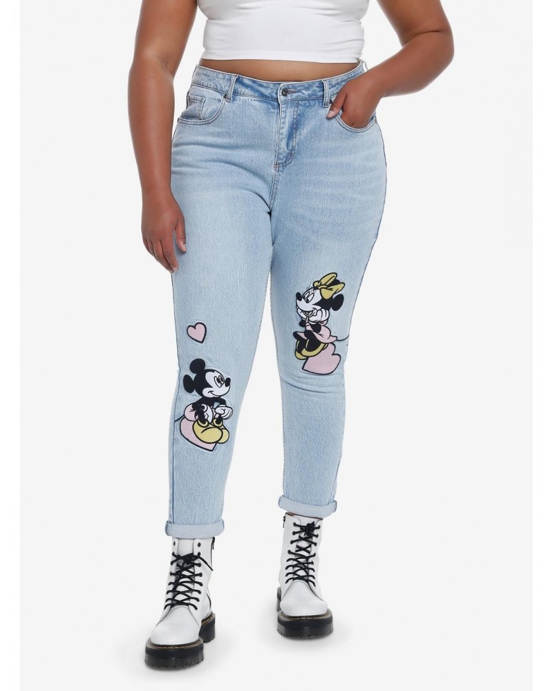 Her Universe Disney Mickey Mouse & Minnie Mouse Mom Jeans Plus Size $19.65 Jeans