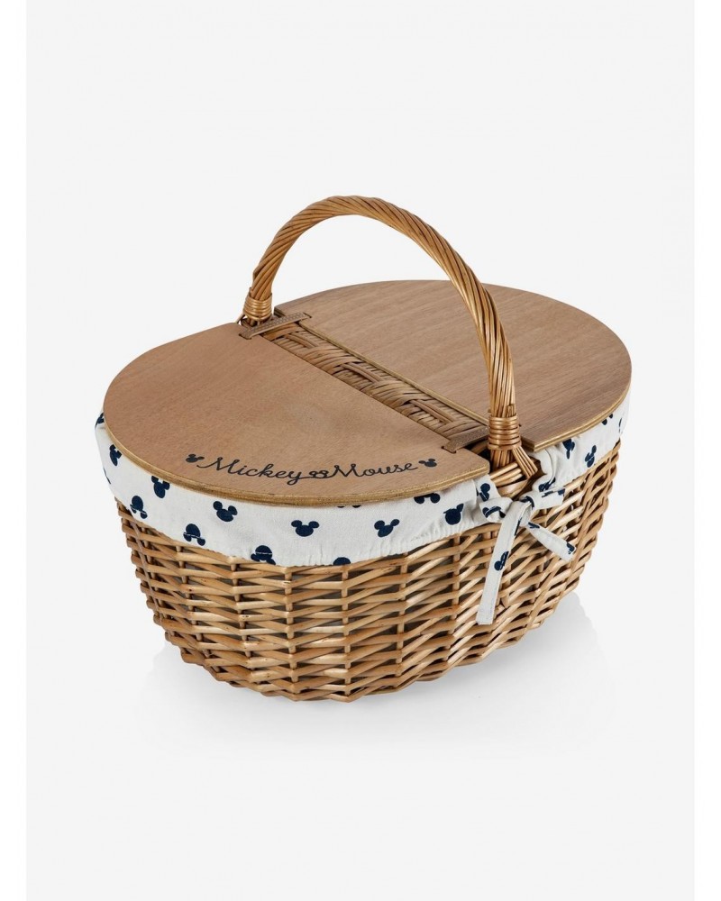 Disney Mickey Mouse Classic Mickey Silhouette Country Picnic Basket $32.52 Baskets