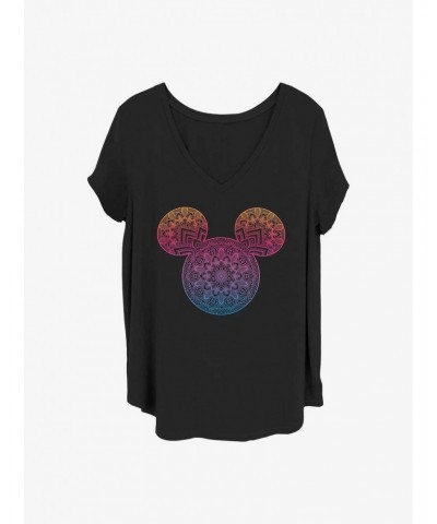 Disney Mickey Mouse Mickey Mandala Fill Girls T-Shirt Plus Size $6.94 T-Shirts