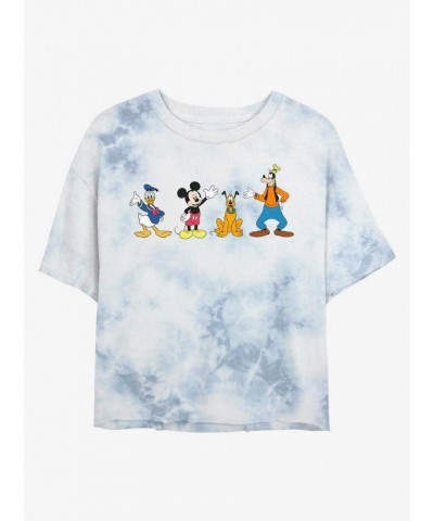 Disney Mickey Mouse Just The Boys Tie-Dye Girls Crop T-Shirt $8.79 T-Shirts