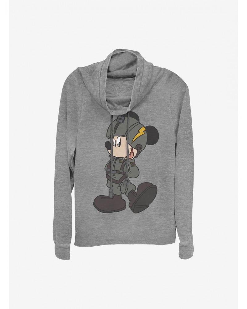 Disney Mickey Mouse Mickey Jet Pilot Cowlneck Long-Sleeve Girls Top $17.60 Tops