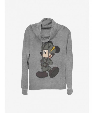 Disney Mickey Mouse Mickey Jet Pilot Cowlneck Long-Sleeve Girls Top $17.60 Tops