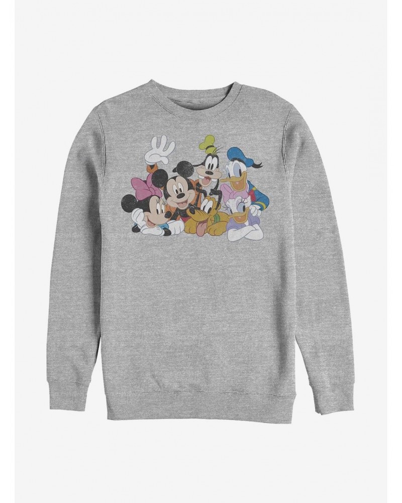 Disney Mickey Mouse And Friends Group Crew Sweatshirt $8.86 Sweatshirts