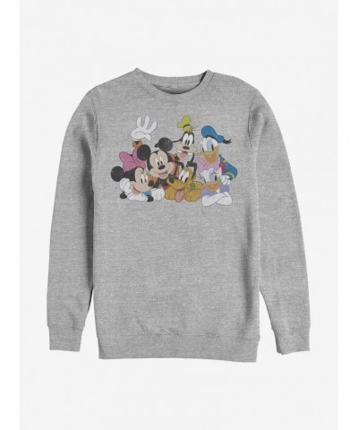 Disney Mickey Mouse And Friends Group Crew Sweatshirt $8.86 Sweatshirts