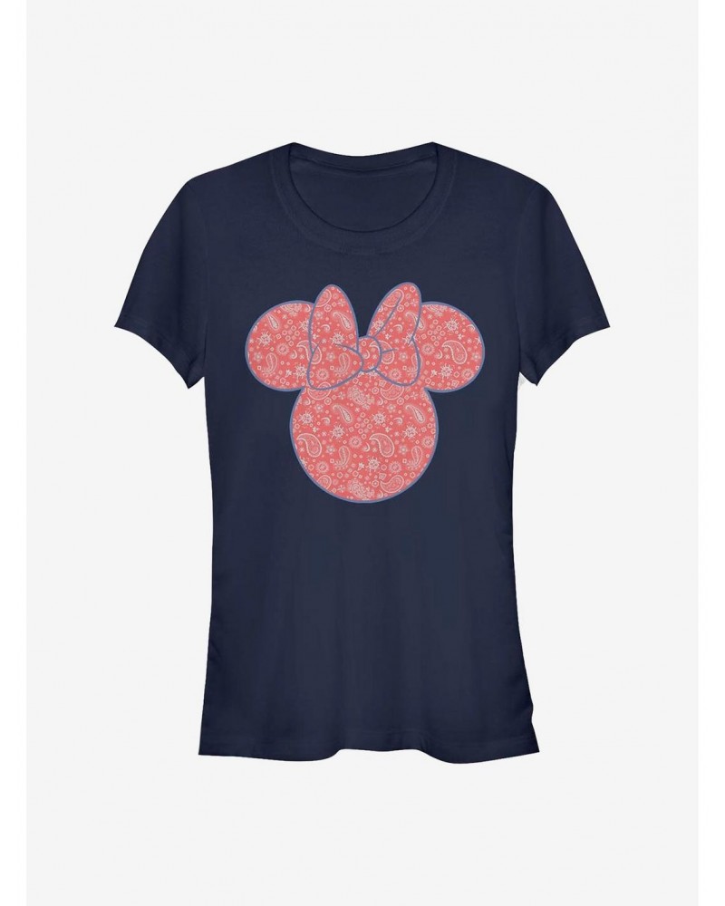 Disney Minnie Mouse Minnie Americana Paisley Girls T-Shirt $9.76 T-Shirts