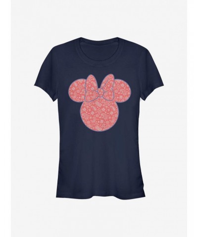 Disney Minnie Mouse Minnie Americana Paisley Girls T-Shirt $9.76 T-Shirts