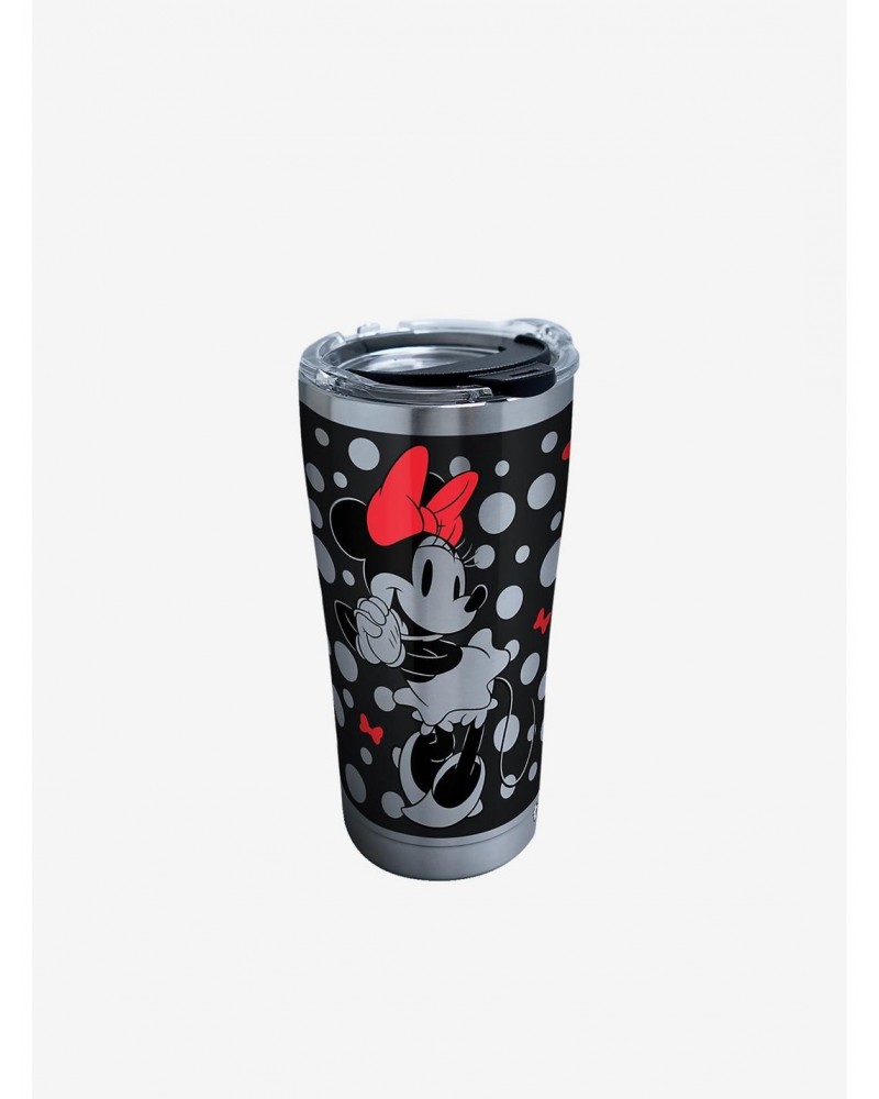 Disney Minnie Mouse Silver 20oz Stainless Steel Tumbler With Lid $16.05 Tumblers