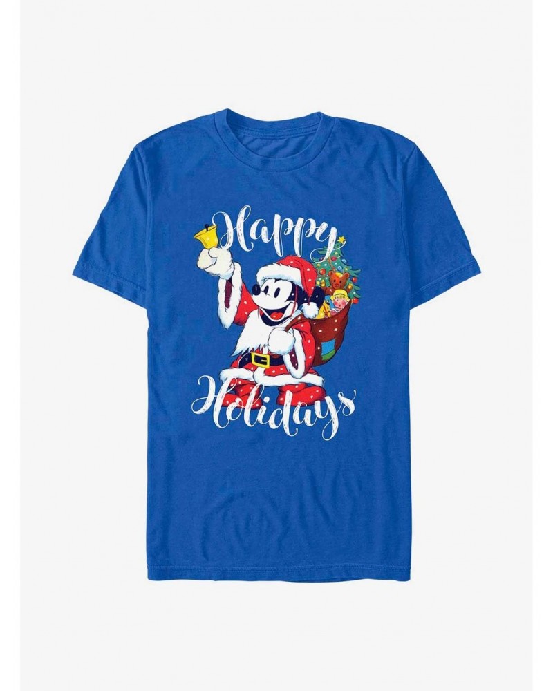 Disney Mickey Mouse Happy Holidays Santa Mickey T-Shirt $5.93 T-Shirts