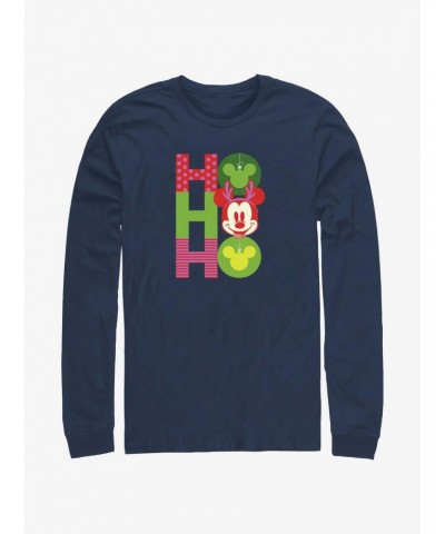 Disney Mickey Mouse Ho Ho Ho Ornaments Long-Sleeve T-Shirt $12.90 T-Shirts