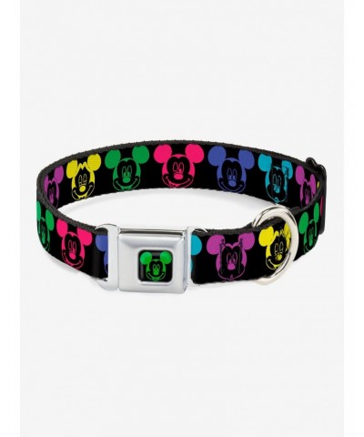 Disney Mickey Mouse Expressions Seatbelt Buckle Dog Collar $7.97 Pet Collars