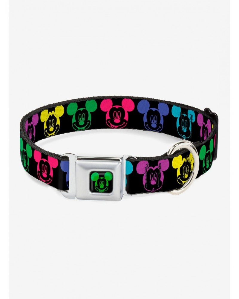 Disney Mickey Mouse Expressions Seatbelt Buckle Dog Collar $7.97 Pet Collars