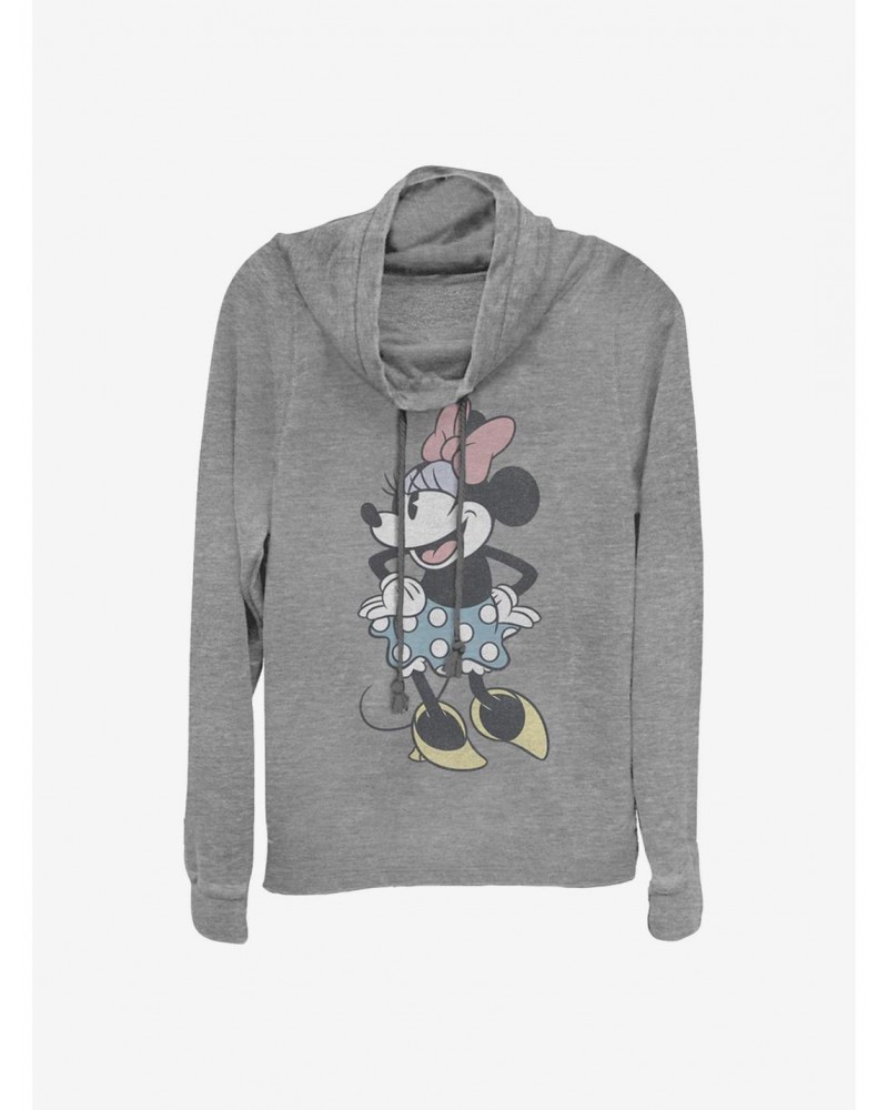 Disney Minnie Mouse Minnie Sass Cowlneck Long-Sleeve Girls Top $14.73 Tops