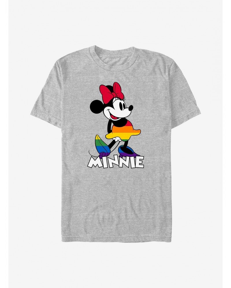 Disney Minnie Mouse Minnie Rainbow Dress Pride T-Shirt $7.46 T-Shirts