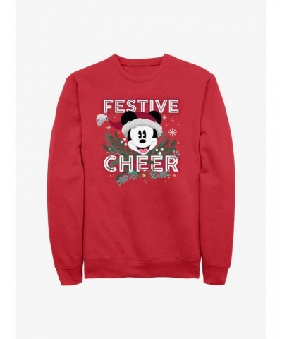 Disney Mickey Mouse Festive Cheer Crew Sweatshirt $12.69 Sweatshirts