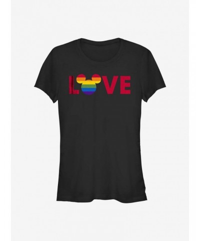 Disney Mickey Mouse Love Rainbow Pride T-Shirt $6.18 T-Shirts