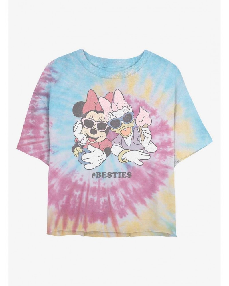 Disney Minnie Mouse Besties Tie Dye Crop Girls T-Shirt $9.90 T-Shirts